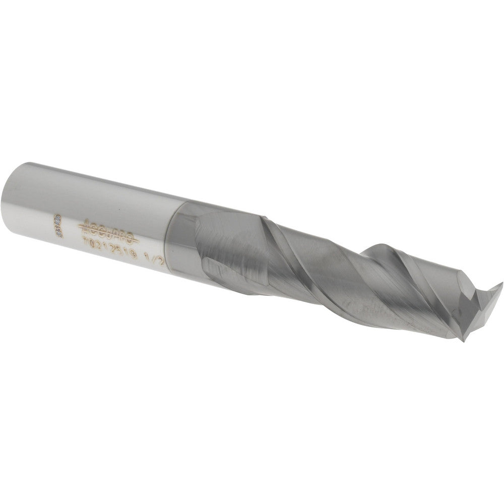 Accupro 70212519 Square End Mill 1/2" Dia, 1-1/2" LOC, 2 Flutes, Solid Carbide