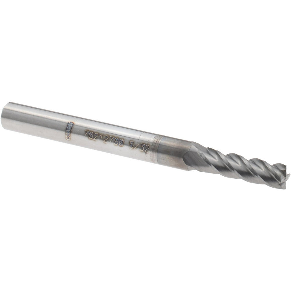 Accupro 70212790 Square End Mill 5/32'' Dia, 1/2'' LOC, 3/16'' Shank Dia, 2'' OAL, 4 Flutes, Solid Carbide