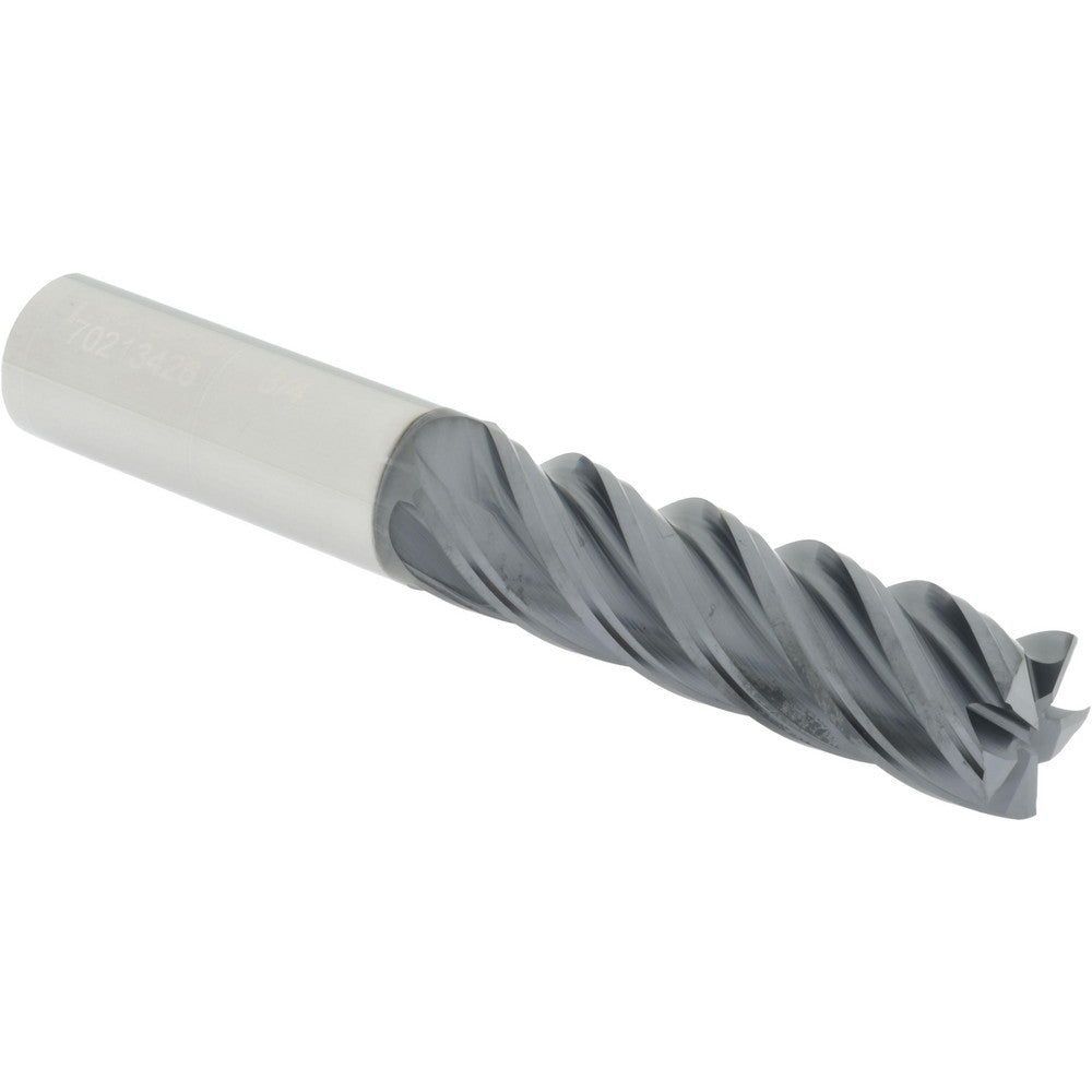 Accupro 70213426 Square End Mill 3/4'' Dia, 2-1/2'' LOC, 3/4'' Shank Dia, 5'' OAL, 5 Flutes, Solid Carbide