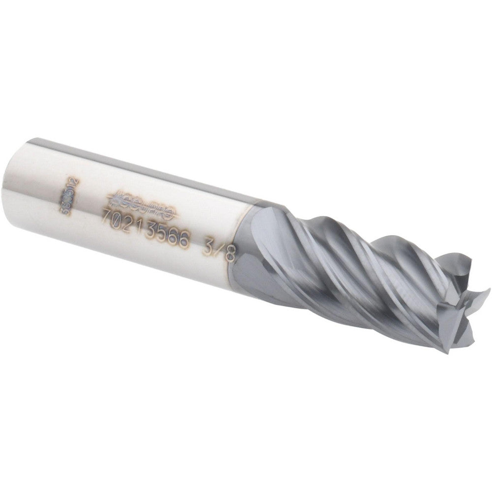 Accupro 70213566 Square End Mill 3/8'' Dia, 5/8'' LOC, 3/8'' Shank Dia, 2'' OAL, 5 Flutes, Solid Carbide