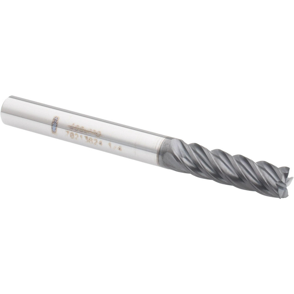 Accupro 70213624 Square End Mill 1/4" Dia, 3/4" LOC, 5 Flutes, Solid Carbide