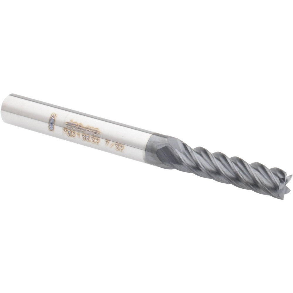 Accupro 70213632 Square End Mill 7/32'' Dia, 5/8'' LOC, 1/4'' Shank Dia, 2-1/2'' OAL, 5 Flutes, Solid Carbide