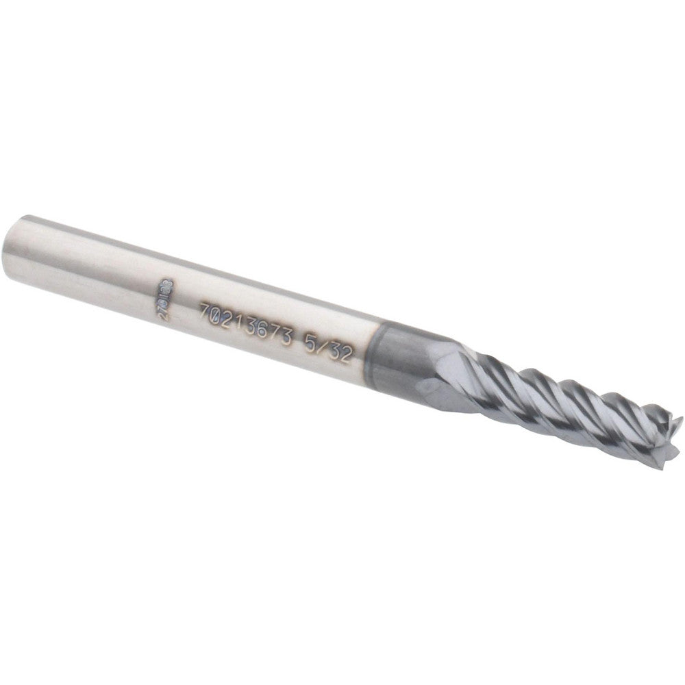 Accupro 70213673 Square End Mill 5/32'' Dia, 1/2'' LOC, 3/16'' Shank Dia, 2'' OAL, 5 Flutes, Solid Carbide