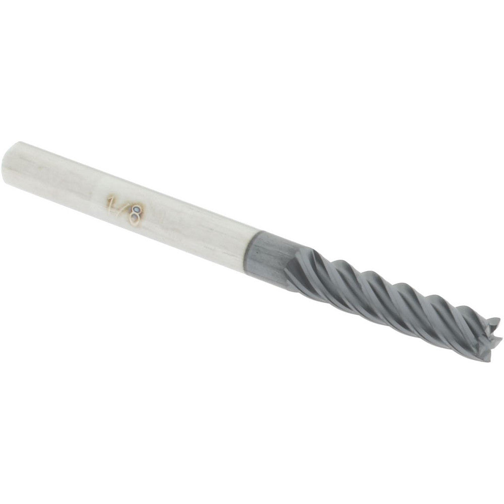 Accupro 70213707 Square End Mill 1/8'' Dia, 1/2'' LOC, 1/8'' Shank Dia, 1-1/2'' OAL, 5 Flutes, Solid Carbide