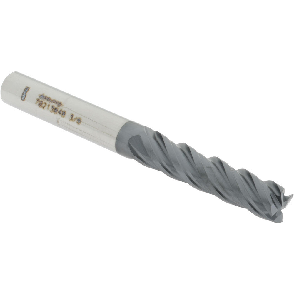 Accupro 70213848 Square End Mill 3/8'' Dia, 1-1/2'' LOC, 3/8'' Shank Dia, 3-1/2'' OAL, 4 Flutes, Solid Carbide