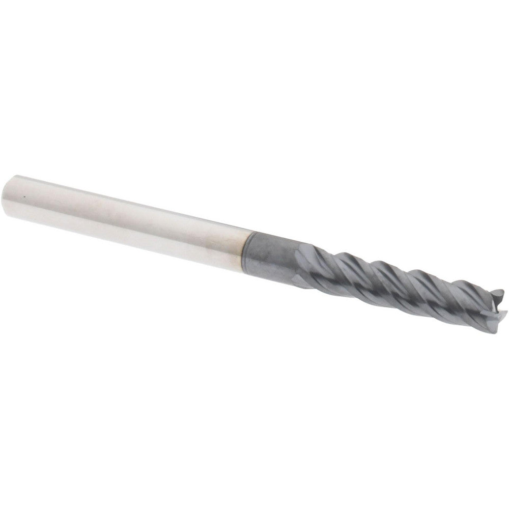 Accupro 70214275 Corner Radius End Mill 1/8" Dia, 1/2" LOC, 0.01" Radius, 4 Flutes, Solid Carbide