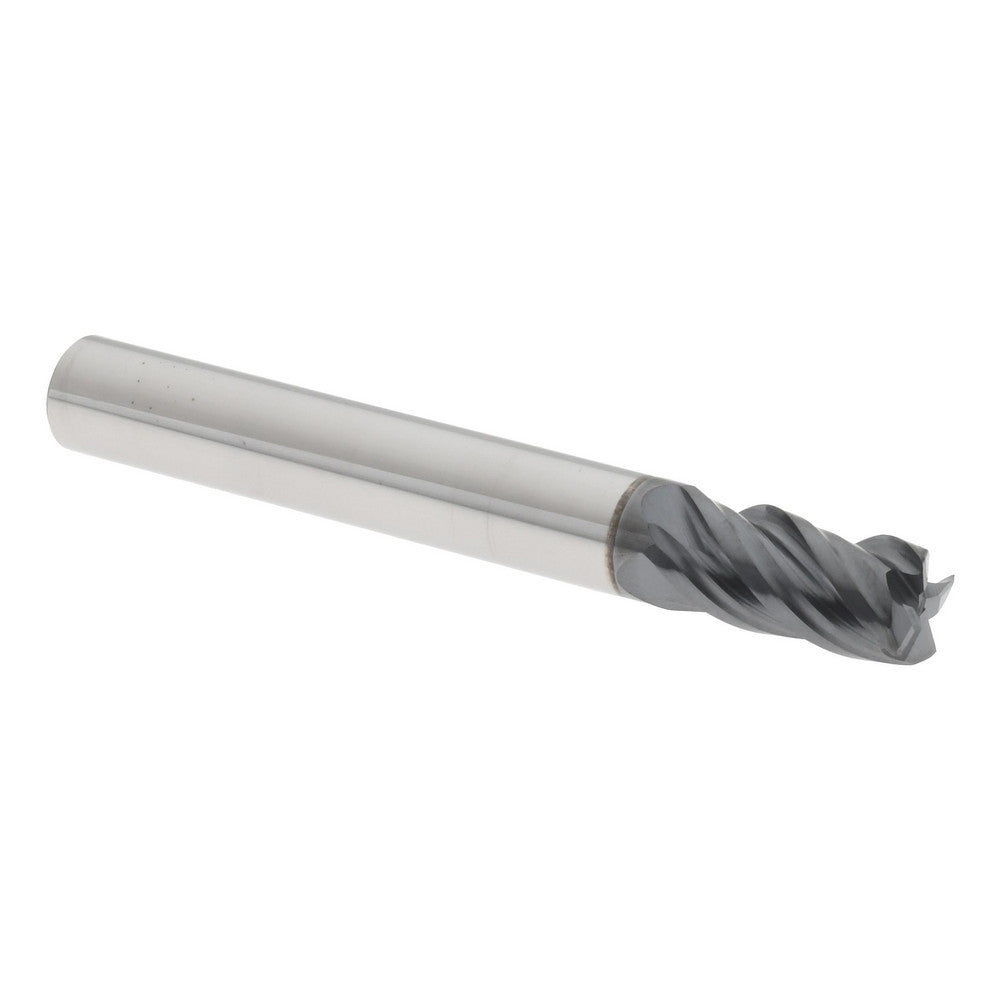Accupro 70215363 Corner Radius End Mill 1/4" Dia, 3/8" LOC, 0.015" Radius, 4 Flutes, Solid Carbide