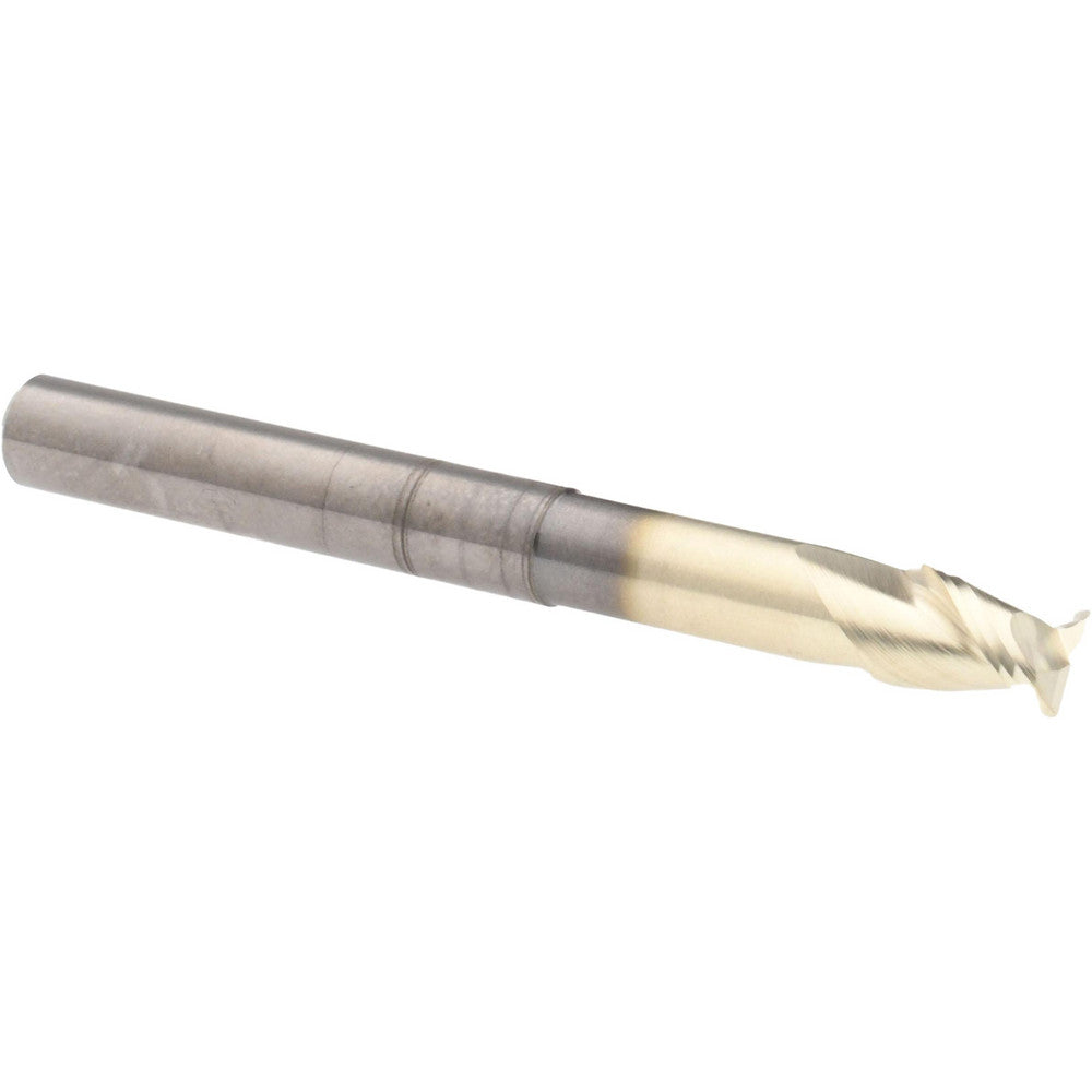 Accupro 313811 Corner Radius End Mill 1/4" Dia, 3/8" LOC, 45 deg Helix, Corner Radius End, Centercutting