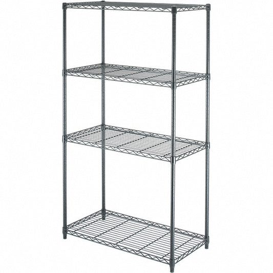 Value Collection 183663-4LEB Starter Unit Wire Shelving 4 Shelves