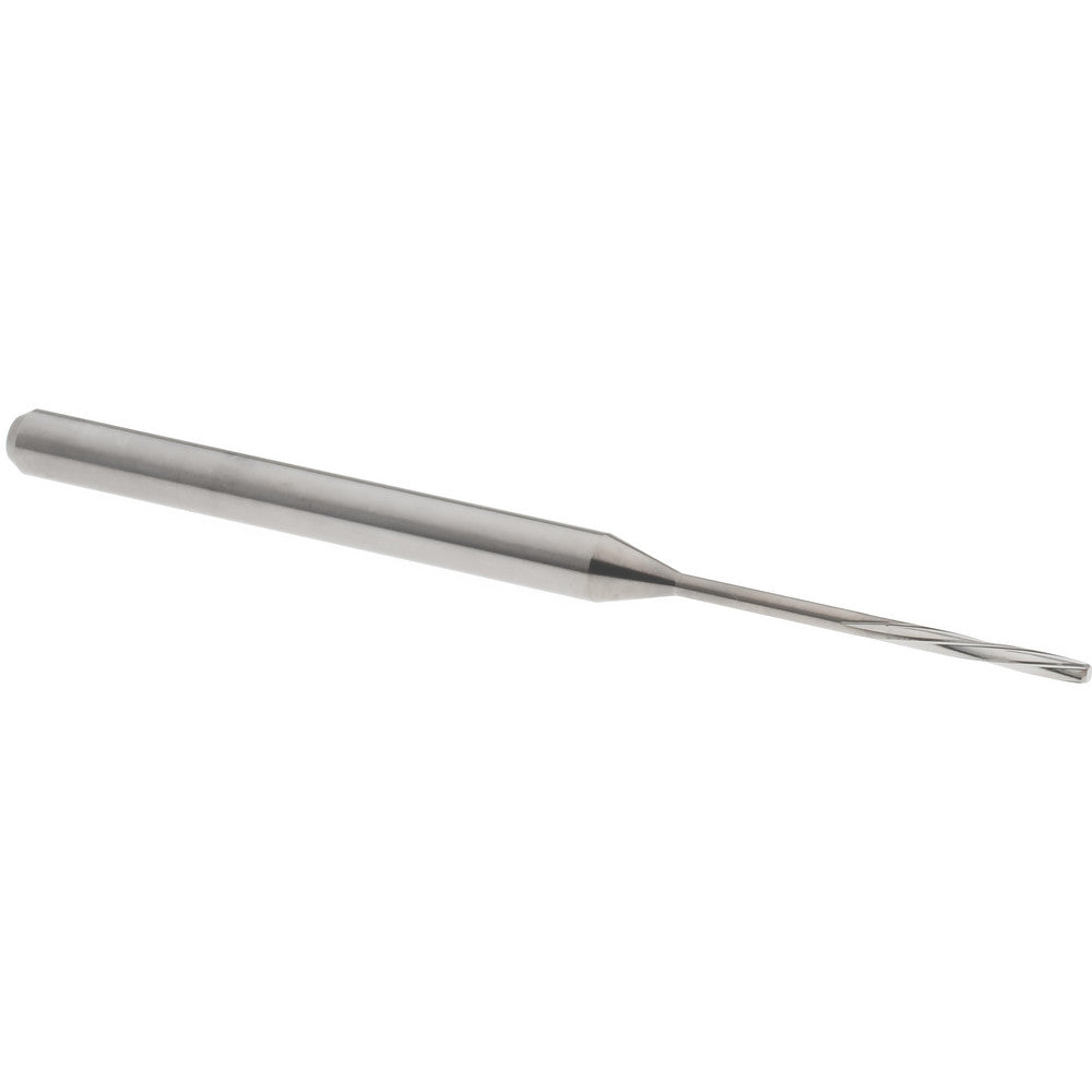 Hertel MR34-0398.281 Chucking Reamer 1.01 mm Dia, 50 mm OAL, 7 mm Flute Length, Spiral Flute, Straight-Cylindrical Shank, Solid Carbide