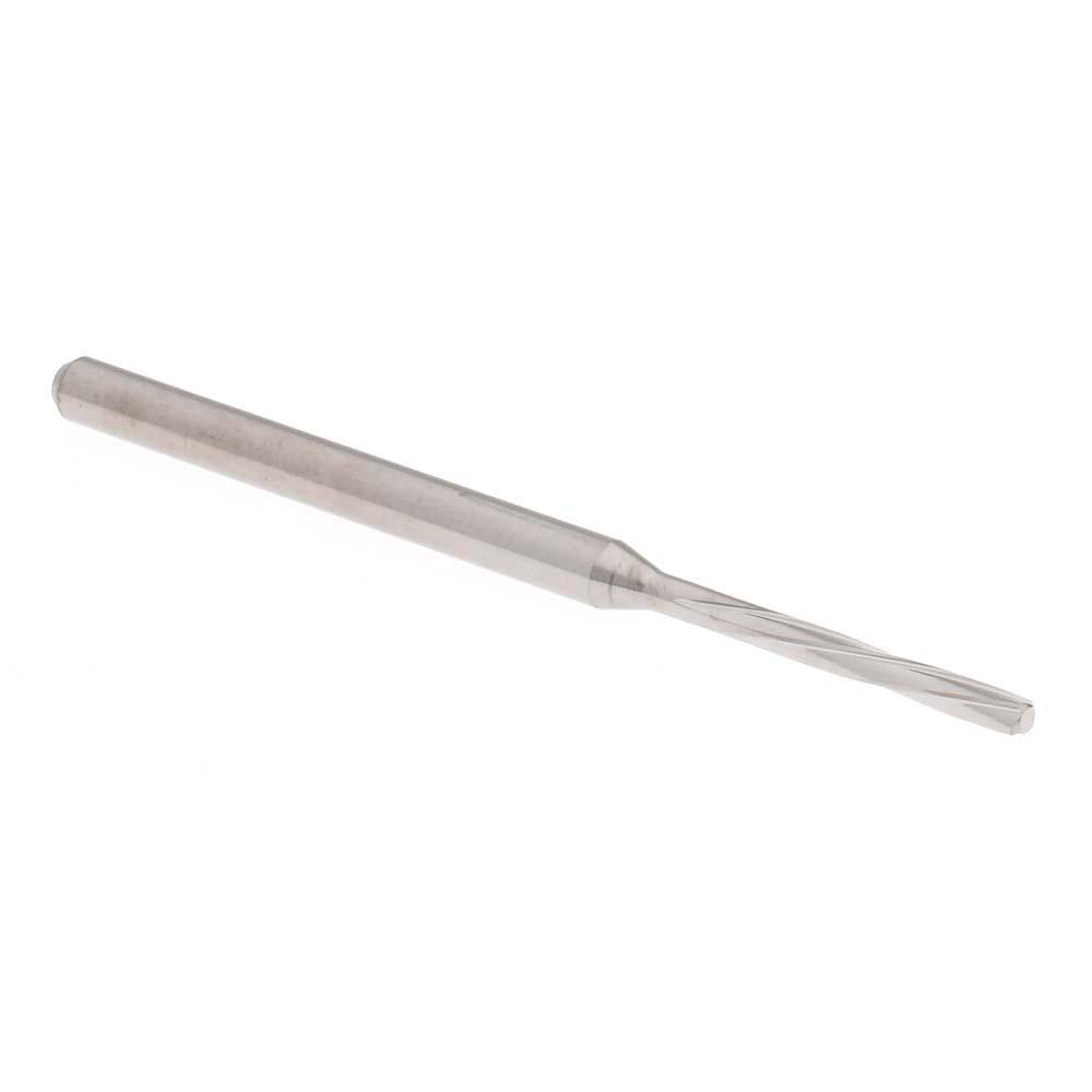 Hertel MR34-0661.406 Chucking Reamer 1.68 mm Dia, 50 mm OAL, 10 mm Flute Length, Spiral Flute, Straight-Cylindrical Shank, Solid Carbide