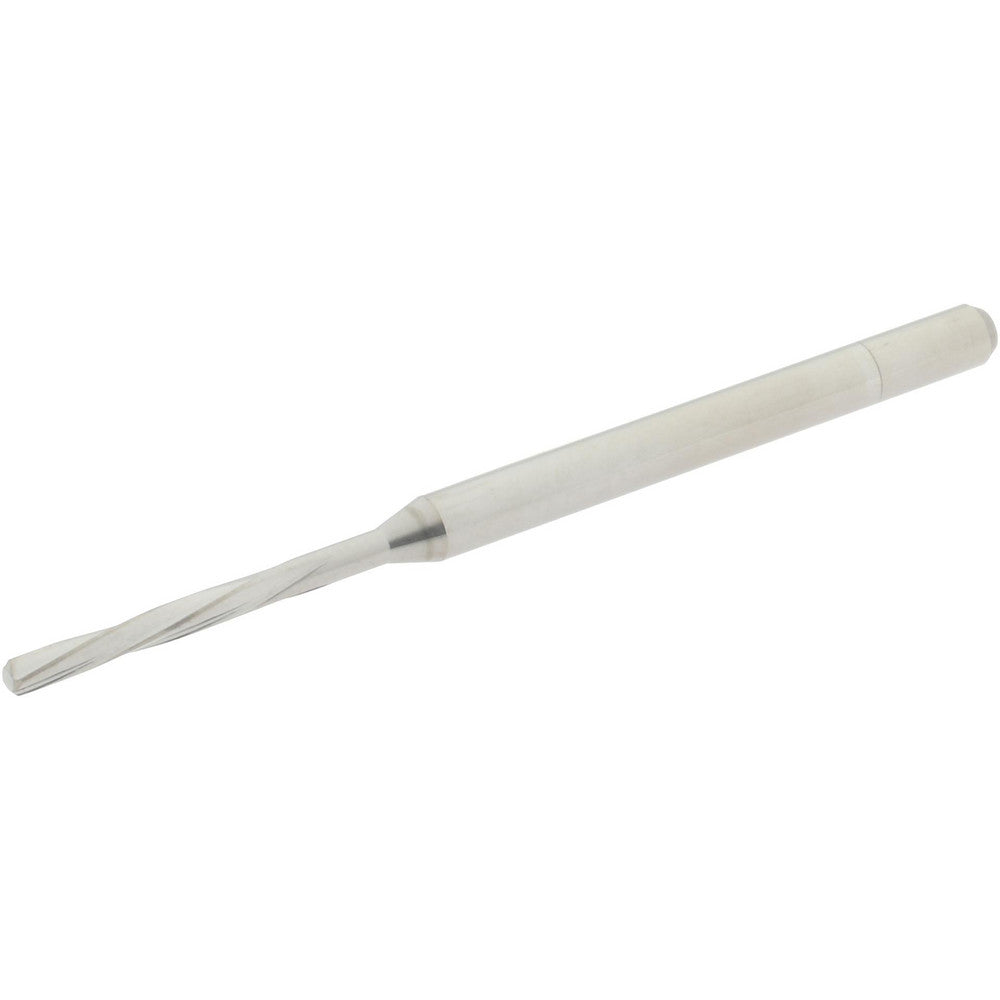 Hertel MR34-0638.406 Chucking Reamer 1.62 mm Dia, 50 mm OAL, 10 mm Flute Length, Spiral Flute, Straight-Cylindrical Shank, Solid Carbide