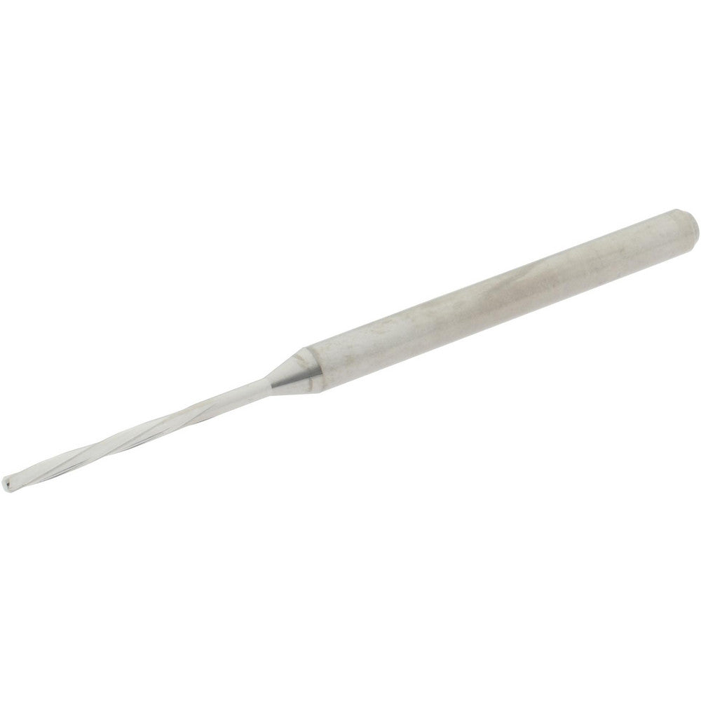 Hertel MR34-0476.406 Chucking Reamer 1.21 mm Dia, 50 mm OAL, 10 mm Flute Length, Spiral Flute, Straight-Cylindrical Shank, Solid Carbide