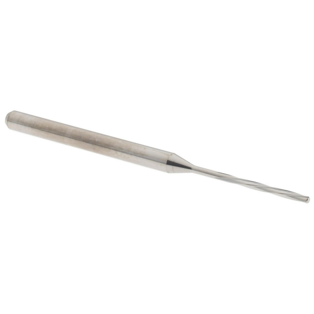 Hertel MR34-0437.406 Chucking Reamer 1.11 mm Dia, 50 mm OAL, 10 mm Flute Length, Spiral Flute, Straight-Cylindrical Shank, Solid Carbide