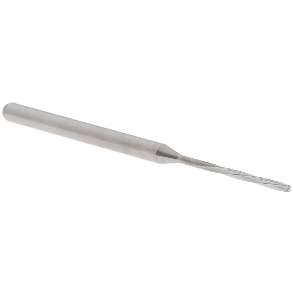 Hertel MR34-0480.406 Chucking Reamer 1.22 mm Dia, 50 mm OAL, 10 mm Flute Length, Spiral Flute, Straight-Cylindrical Shank, Solid Carbide