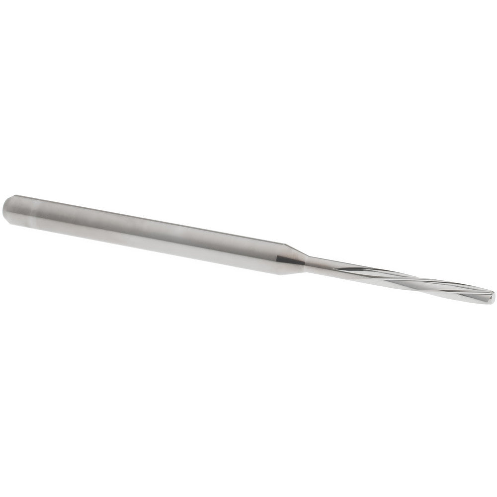 Hertel MR34-0618.406 Chucking Reamer 1.57 mm Dia, 50 mm OAL, 10 mm Flute Length, Spiral Flute, Straight-Cylindrical Shank, Solid Carbide