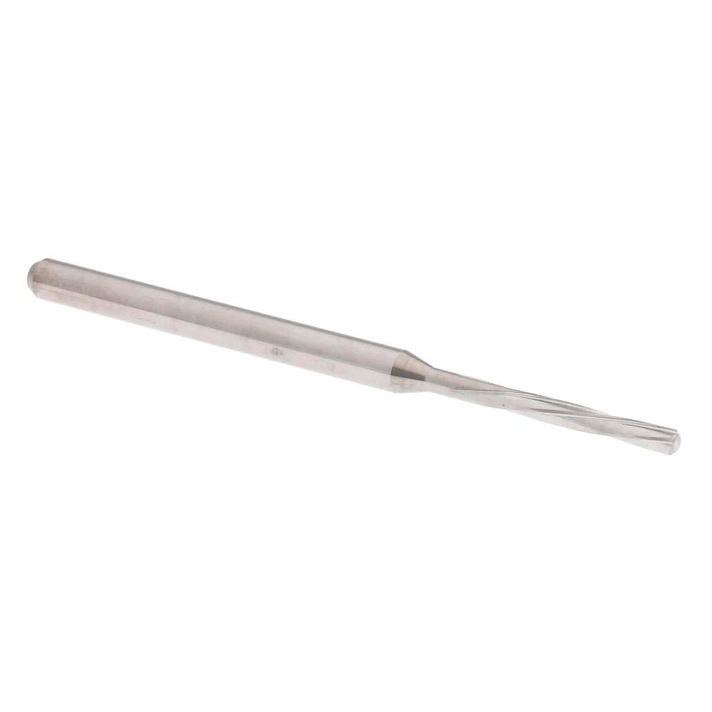Hertel MR34-0669.406 Chucking Reamer #51, 50 mm OAL, 10 mm Flute Length, Spiral Flute, Straight-Cylindrical Shank, Solid Carbide