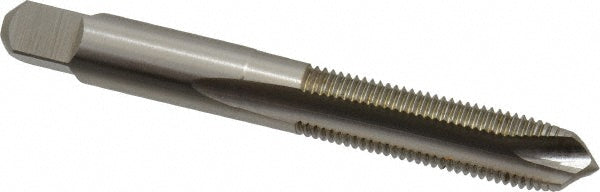 Hertel 008468AS Spiral Point Tap 3/8-24 UNF, 3 Flutes, Plug Chamfer, 2B Class of Fit, HSS, Bright/Uncoated Coated