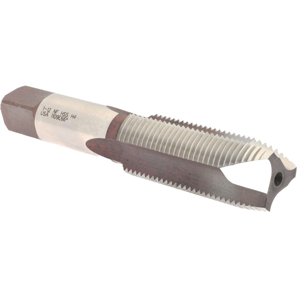 Hertel K013227AS Spiral Point Tap 1-12 UNF, 3 Flutes, Plug Chamfer, 3B Class of Fit, HSS, Bright/Uncoated Coated