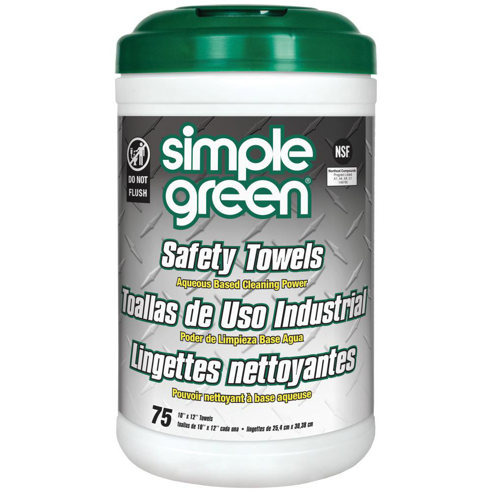 Simple Green 3810000613351 Safety Towels, 75 Ct Canister