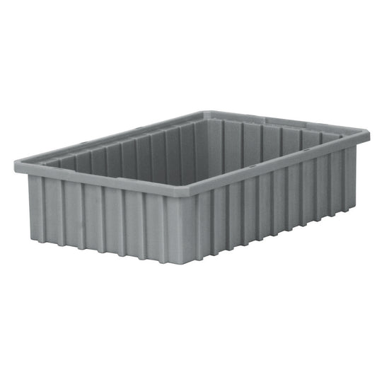 Akro-Mils 33164GREY Polyethylene Dividable Storage Tote 20 lb Capacity