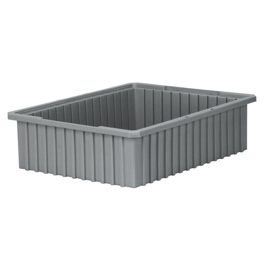 Akro-Mils 33226GREY Polyethylene Dividable Storage Tote 40 lb Capacity