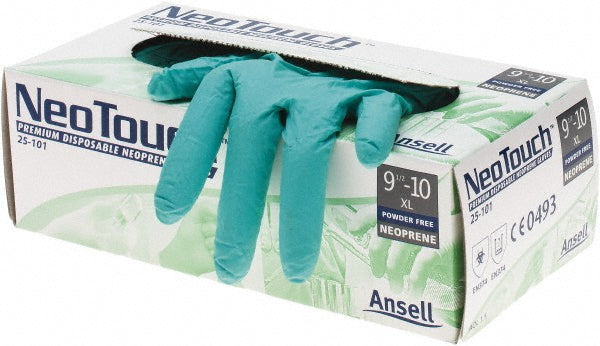 Ansell 385731 Disposable Glove Series Microflex Neotouch, Size X-Large, 5.1 mil, Synthetic Polymer Coated, Neoprene, Chemical-Resistant Grade, Powder-Free