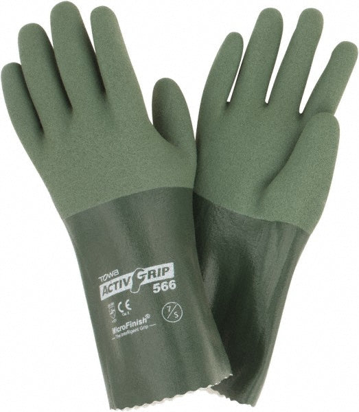 PIP 56-AG566/S Chemical Resistant Gloves ActivGripâ„¢ ActivGrip, Size Small, Nitrile-Coated, Nitrile, Supported
