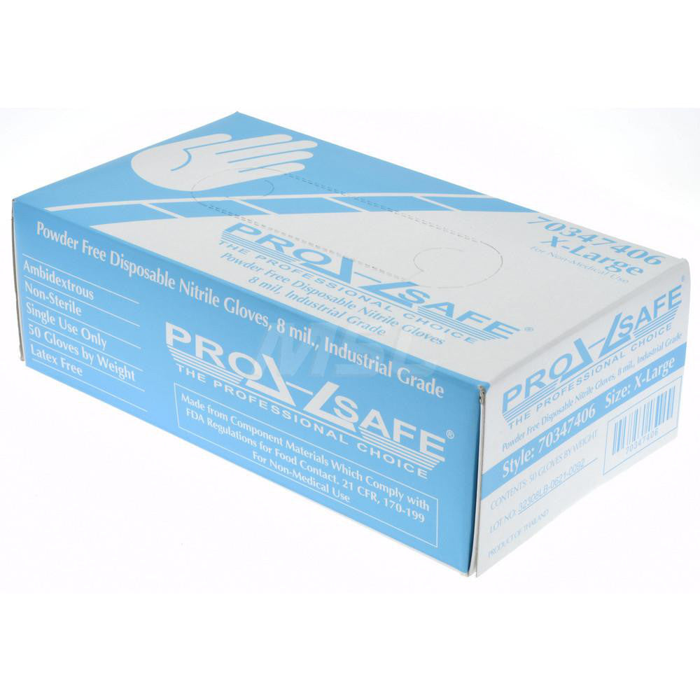 PRO-SAFE 32308LB240R6 Disposable Glove Size X-Large, 8.0 mil, Nitrile, General Purpose Grade, Powder-Free