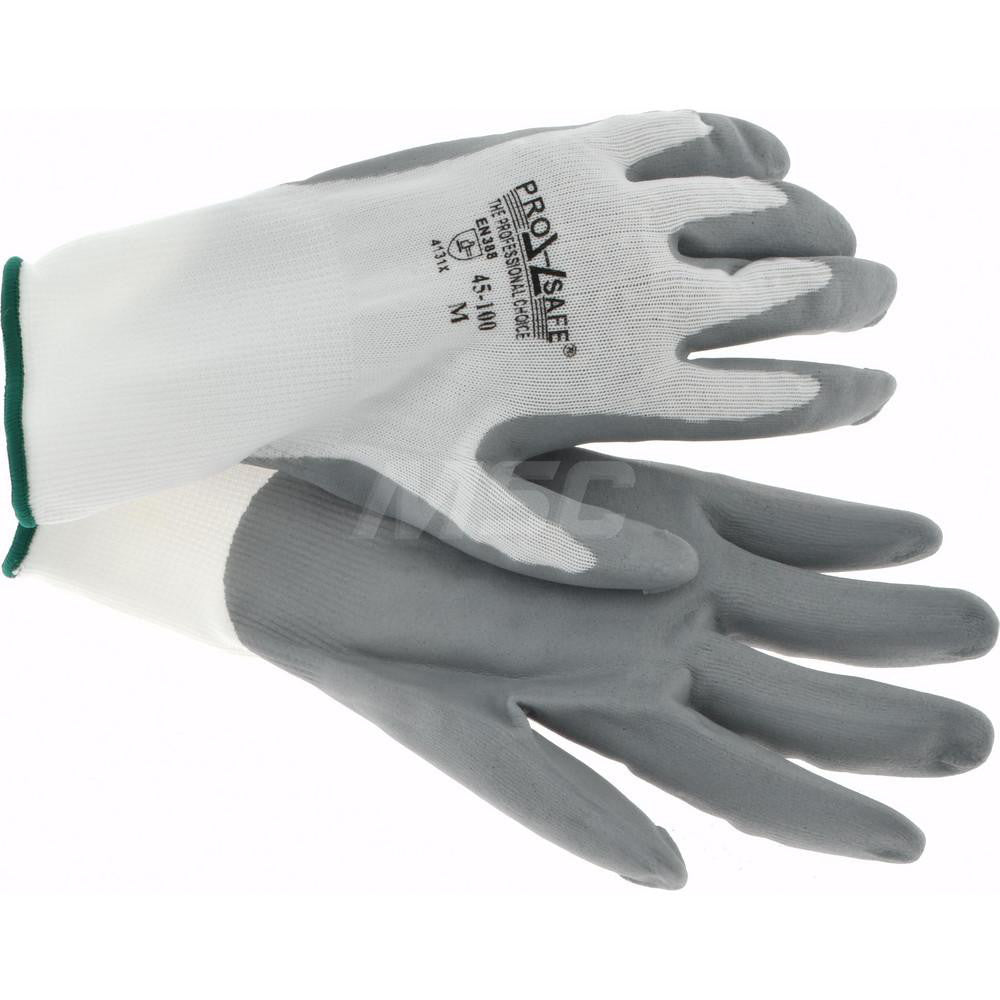 PRO-SAFE 45-100-M Work Gloves PRO-SAFE Size Medium, Nitrile-Coated Nylon, General Purpose