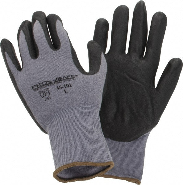 PRO-SAFE 45-101-L Work Gloves PRO-SAFE Size Large, Nitrile-Coated Nylon, General Purpose