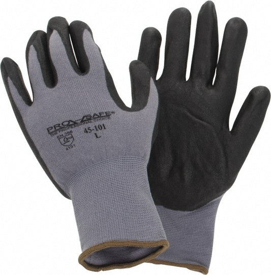 PRO-SAFE 45-101-L Work Gloves PRO-SAFE Size Large, Nitrile-Coated Nylon, General Purpose