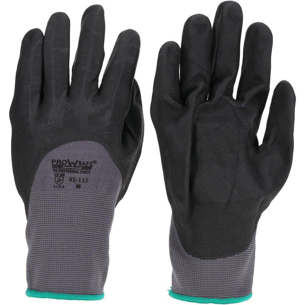PRO-SAFE 45-111-M Work Gloves PRO-SAFE Size Medium, Nitrile-Coated Nylon, General Purpose