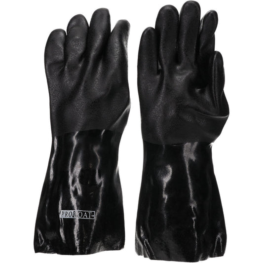 PRO-SAFE PS-58-8040DDNB Chemical Resistant Gloves PRO-SAFE Size Large, Polyvinylchloride, Supported