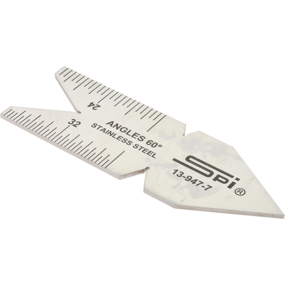 SPI 13-947-7 60&deg Angle, Chrome Coated Steel Center Gage