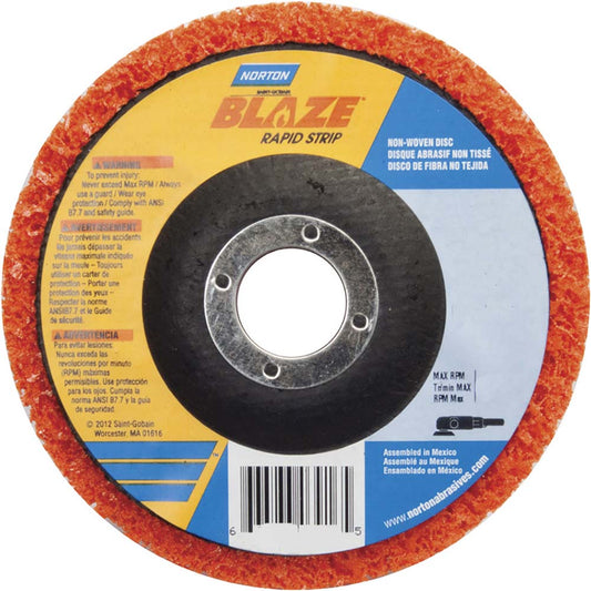 Norton 66623303783 Deburring Disc 4-1/2" Dia, 7/8" Hole, Extra Coarse Grade, Aluminum Oxide/Ceramic
