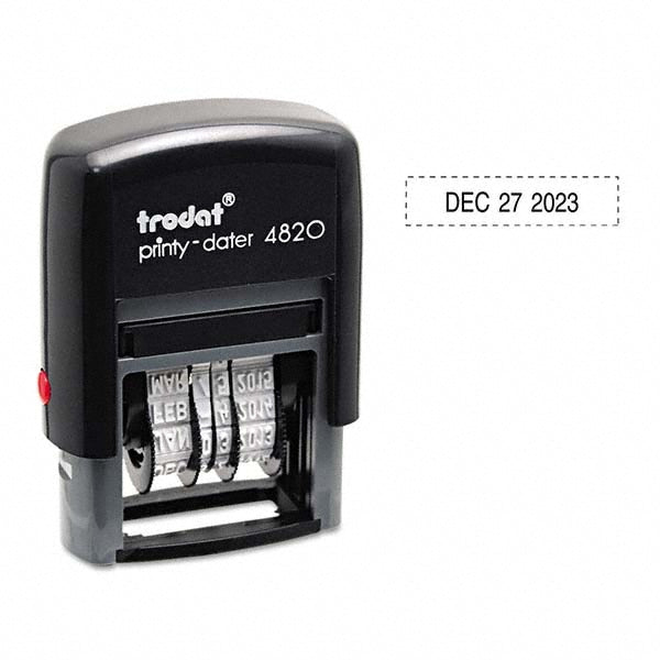 Trodat USSE4820 Pre-inked Custom Stamps Ink Included Yes  Material Plastic  Imprint Shape Rectangle  Length (Inch) 1-5/8  Border Shape Rectangle  Width (Inch) 3/8