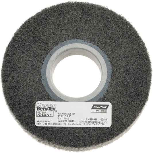 Norton 66261058451 6 x 1" 220 Grit Silicon Carbide Unmounted Flap Wheel