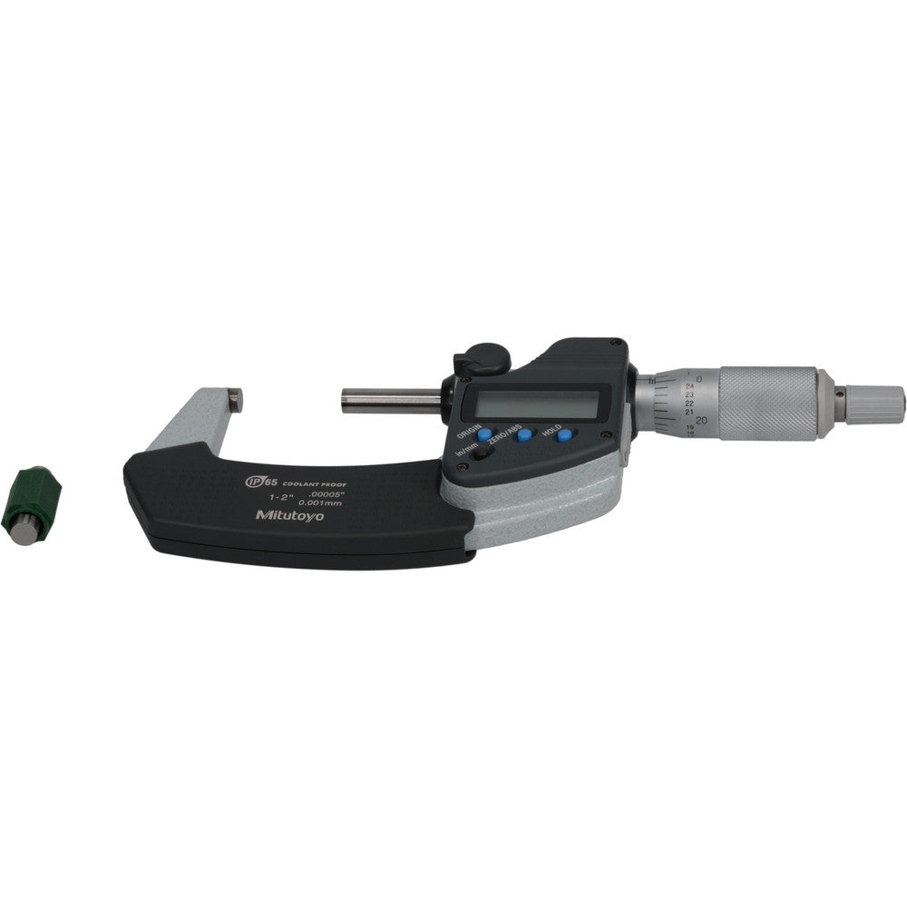 Mitutoyo 293-331-32 Electronic Outside Micrometer 2" Max, Solid Carbide Face, IP65