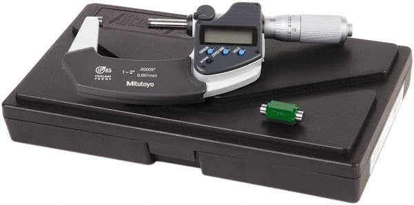 Mitutoyo 293-336-32 Electronic Outside Micrometer 2" Max, Solid Carbide Face, IP65