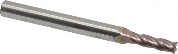 Kyocera SGS Precision Tools 39017 Square End Mill 9/64" Dia, 1/2" LOC, 4 Flute, Solid Carbide
