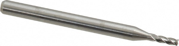 Kyocera SGS Precision Tools 00570 Square End Mill 1/16" Dia, 3/16" LOC, 4 Flute, Solid Carbide