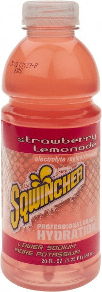 Sqwincher 159030536 Activity Drink 20 oz, Bottle, Strawberry Lemonade, Ready-to-Drink Yields 20 oz