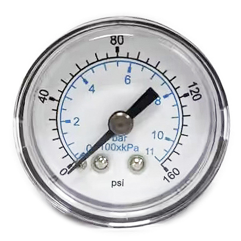 Value Collection 111CB15160 Pressure Gauge 1-1/2" Dial, 160 psi, 1/8" Thread, NPT, Center Back Mount