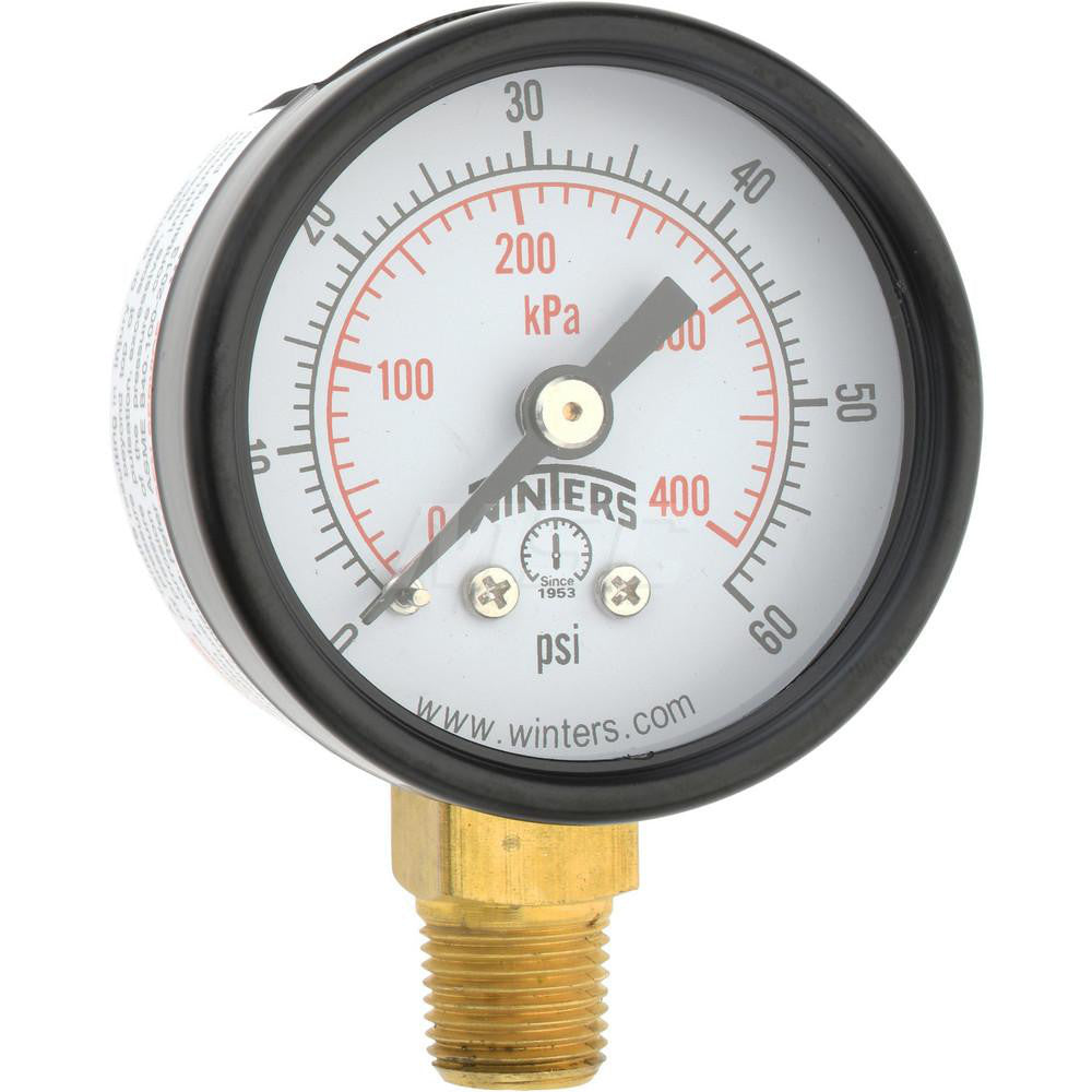 Value Collection 111CL15060 Pressure Gauge 0 to 60 psi, 1/8" Thread, NPT