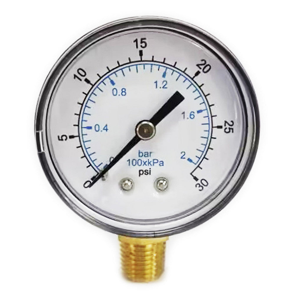 Value Collection 111CL15030 Pressure Gauge 1-1/2" Dial, 30 psi, 1/8" Thread, NPT, Lower Mount