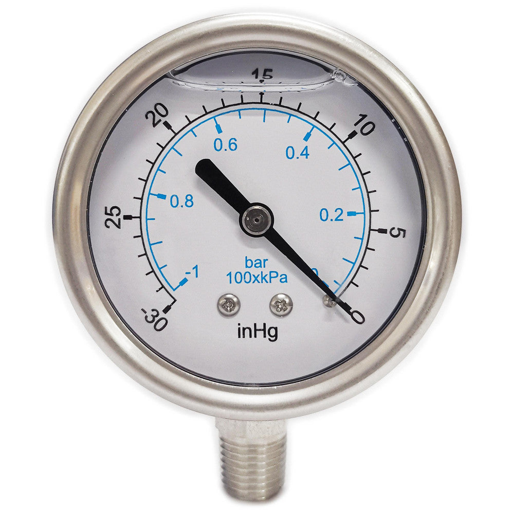 Value Collection 116AL25VAC Pressure Gauge 2-1/2" Dial, 1/4" Thread, NPT, Lower Mount
