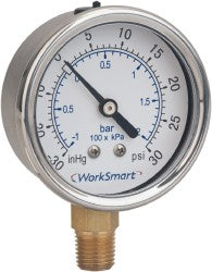 Value Collection 115AL15100 Pressure Gauge 1-1/2" Dial, 100 psi, 1/8" Thread, NPT, Lower Mount