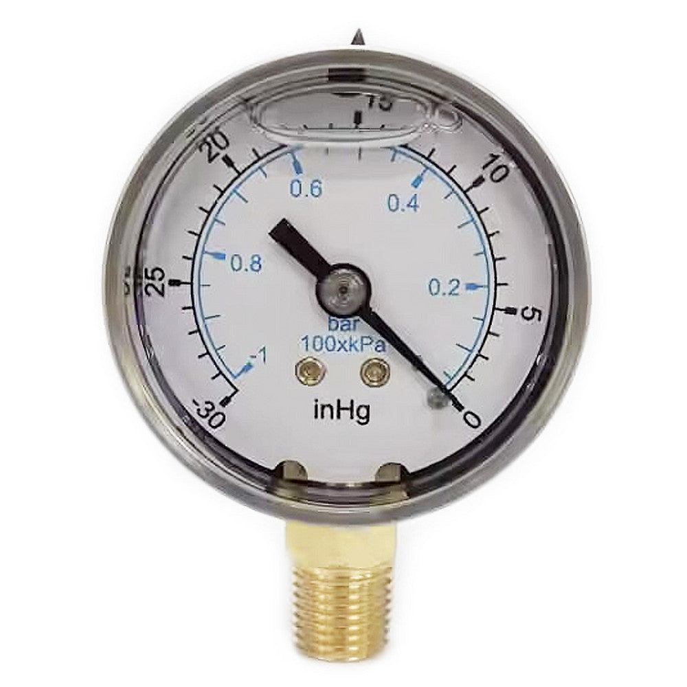 Value Collection 115AL20VAC Pressure Gauge 2" Dial, 1/4" Thread, NPT, Lower Mount