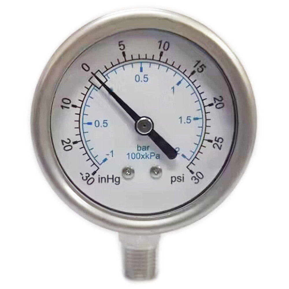 Value Collection 116AL25V30D Pressure Gauge 2-1/2" Dial, 30 psi, 1/4" Thread, NPT, Lower Mount